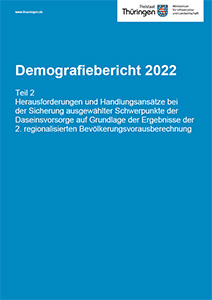 Titelseite des Thüringer Demografieberichts 2022