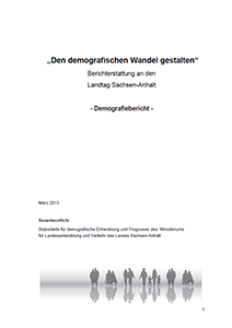 Titelseite des Demografieberichtes Sachsen-Anhalt