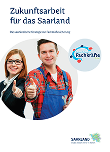 Titelseite der Fachkräftestrategie „Zukunftsarbeit für das Saarland“