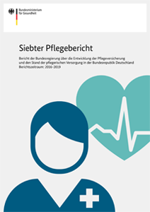 Titelbild der Publikation „Siebter Pflegebericht“