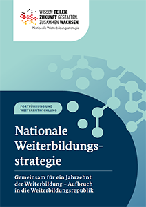 Titelseite der Publikation „Nationale Weiterbildungsstrategie. Fortführung und Weiterentwicklung“