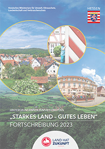 Titelseite der Publikation „Starkes Land – gutes Leben. Fortschreibung 2023“